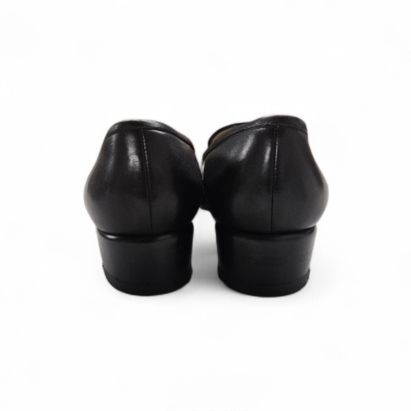 Gucci Gold Bar Loafers In Black Leather Size 6 C / 36 C - Picture 7 of 10